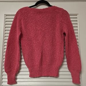 Gotham - Vintage Pink Knit Classic Long-Sleeve Sweater